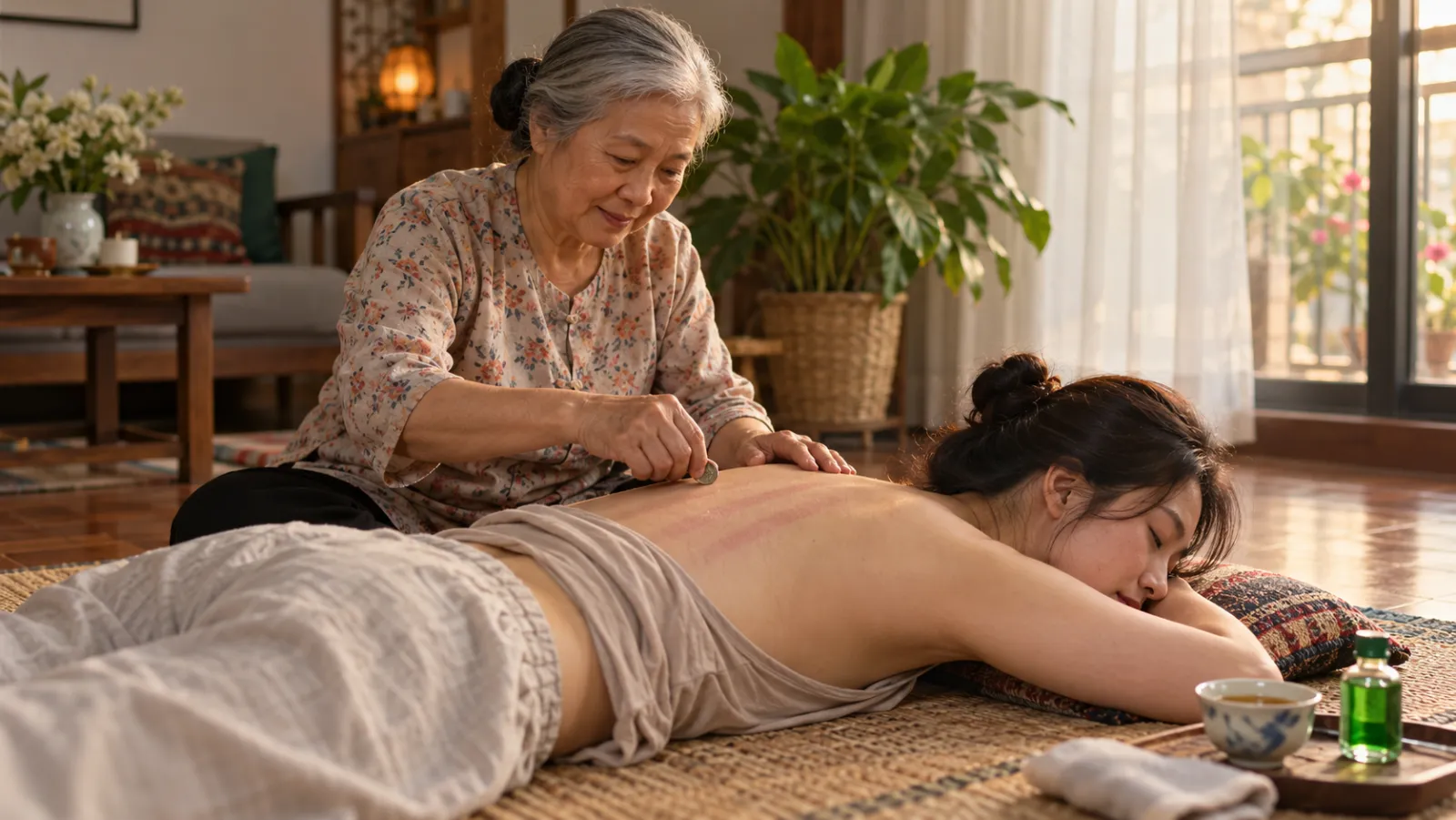 Cạo gió có tác dụng không? Khoa học nói gì về cách giải cảm của ông bà