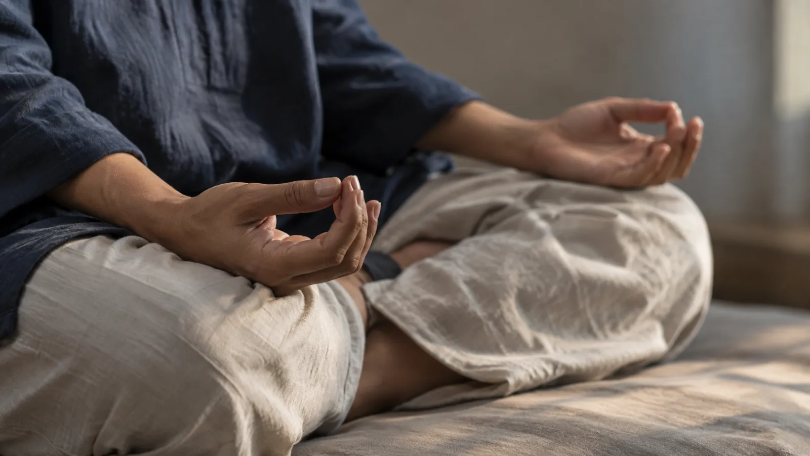 Đôi bàn tay kết ấn khi ngồi thiền – floatation therapy and meditation