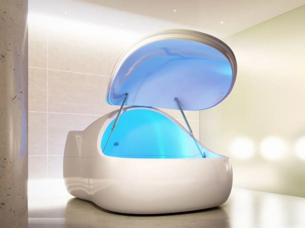 Float pod dạng kén với nắp nâng – an egg-shaped float pod with a raised lid